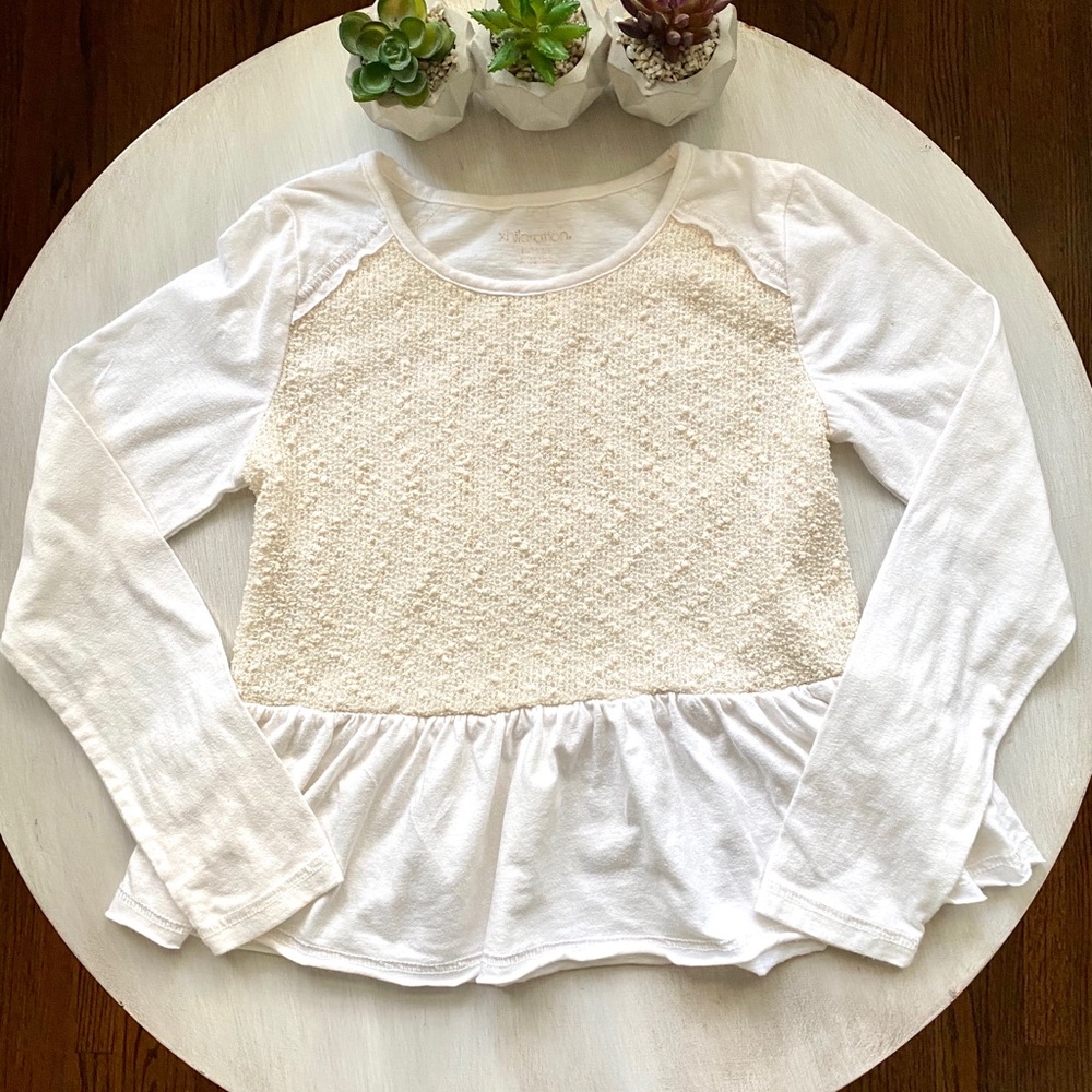 🌸2 for $15: Girl's White Top